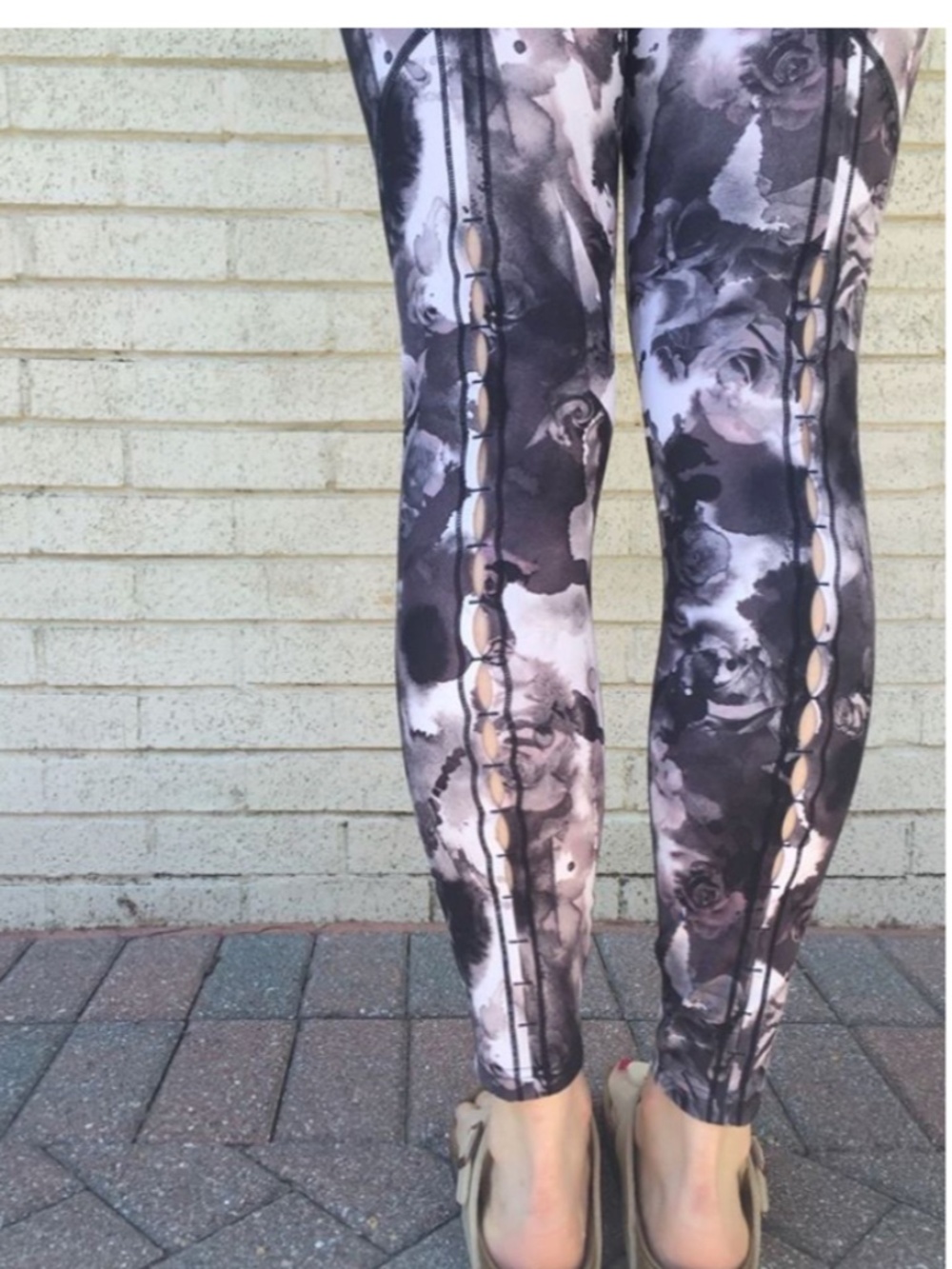 RARE -Lululemon High Times Pant (Peek) Obscurred Black Dusty Mauve - SZ10